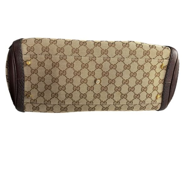 Gucci Medium GG Canvas & Leather Running Tote With Gold-Tone Hardware & Dual Han - Picture 7 of 12